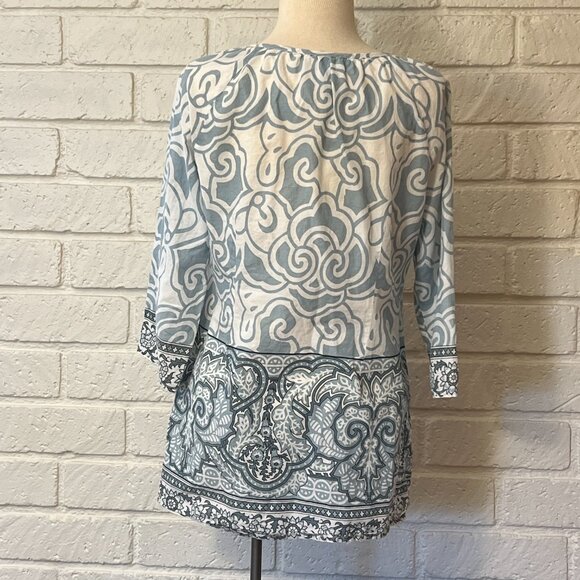 Soft Surroundings cotton tunic with ¾ sleeves women’s size M - Picture 4 of 6